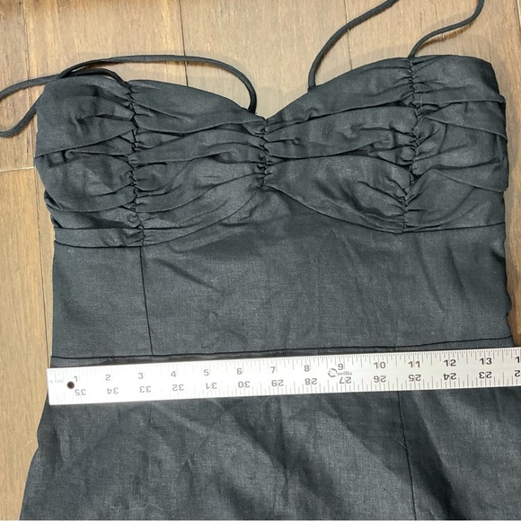 Zara Black Strapless Bodycon Dress with Slit - Picture 5 of 12